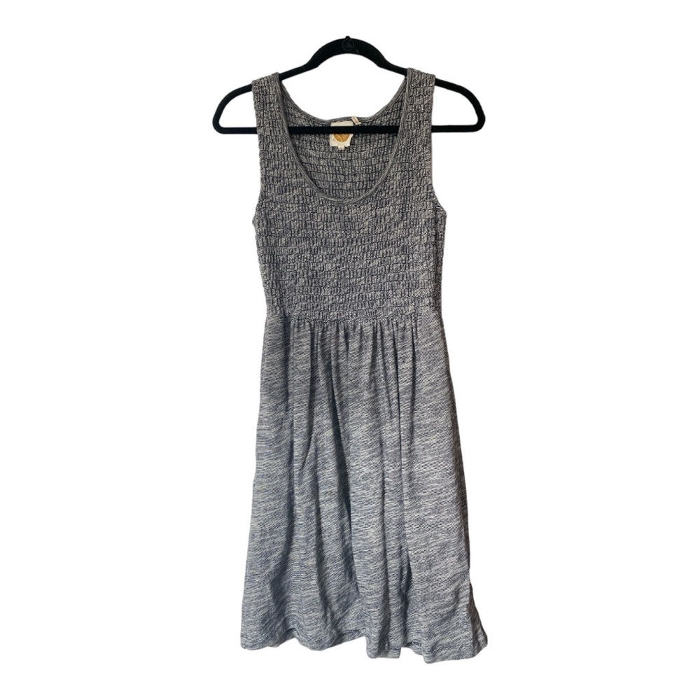 Anthropologie Lilka stretchy cotton midi dress with side pockets, size S